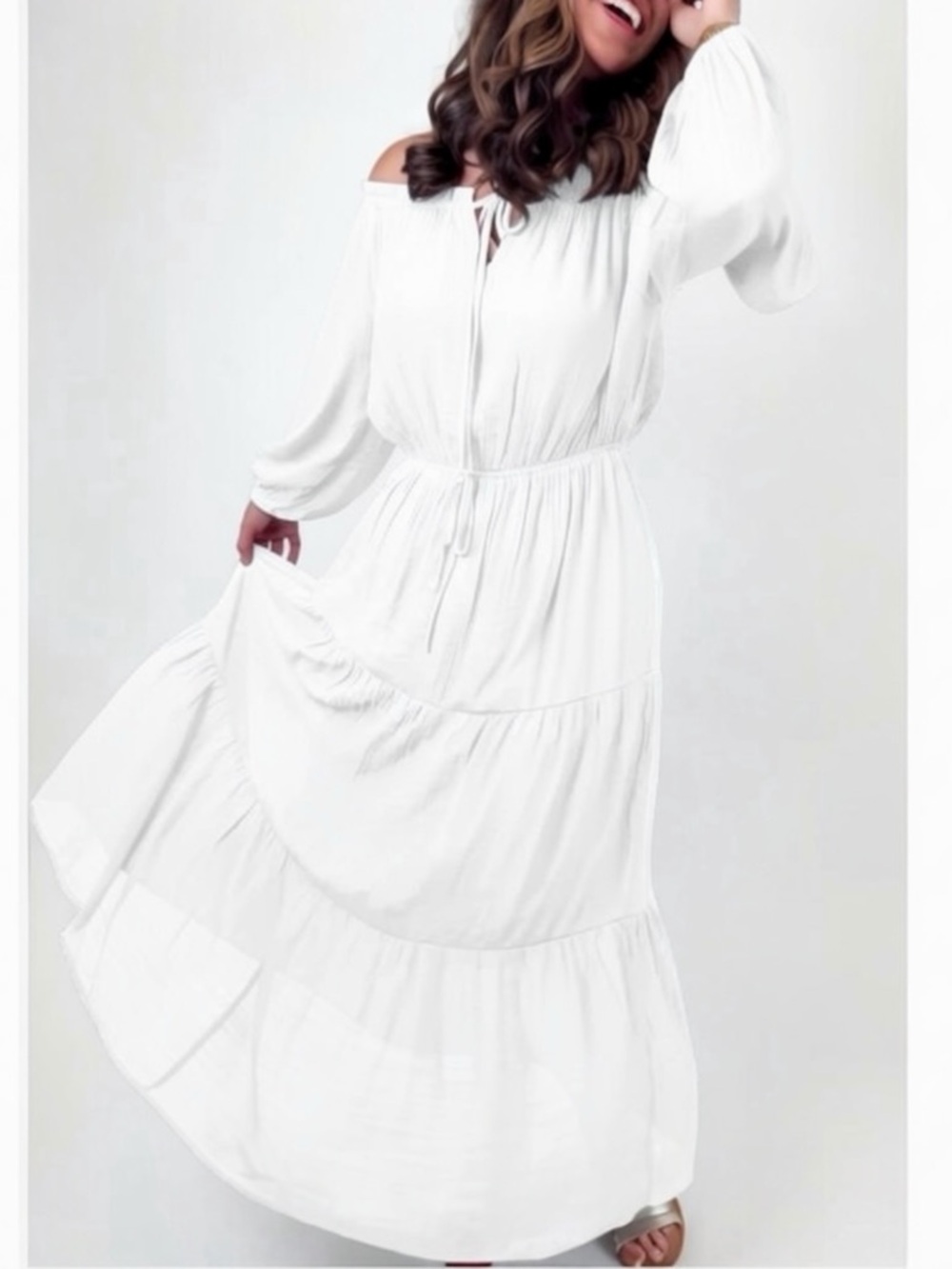 Hale Bob Honor Solid Tie Belt Summer Maxi Dress Beach Cover Up Size Small NEW - Picture 5 of 12